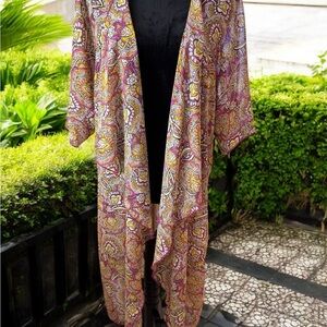 LuLaRoe Multicolor Paisley Kimono